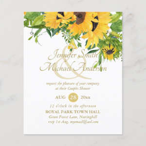 Rustic Southern Sunflowers Wedding Bridal Shower