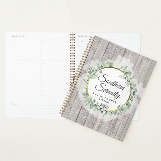 Rustic Southern Watercolor Cotton & Botanical Planner (Display)