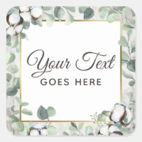 Rustic Southern Watercolor Cotton & Botanical