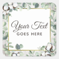 Rustic Southern Watercolor Cotton & Botanical