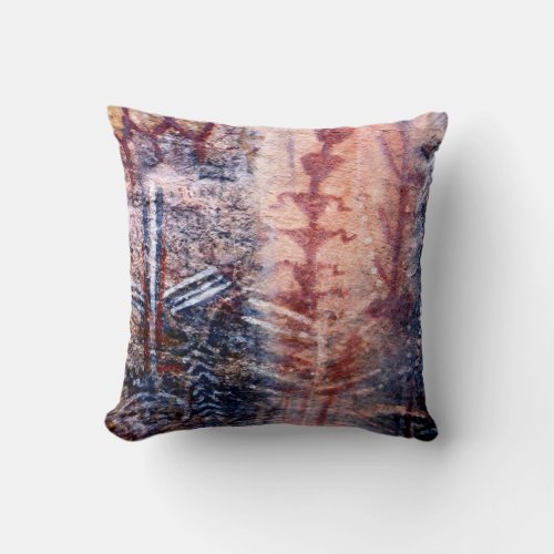Rustic Southwest Ancient Pictograph Throw Pillow