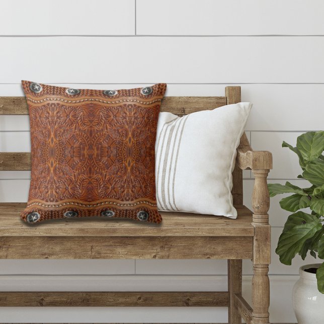 Rustic Southwest Farmhouse Cowboy Western Country  Throw Pillow (Creator Uploaded)