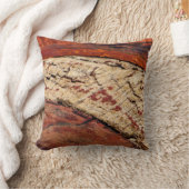 Rustic Southwest Red Brown Abstract Couch  Throw Pillow (Blanket)