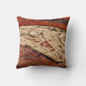 Rustic Southwest Red Brown Abstract Couch  Throw Pillow (Back)