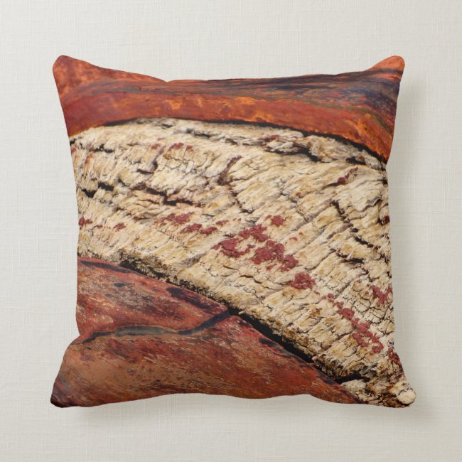 Rustic Southwest Red Brown Abstract Throw Pillow