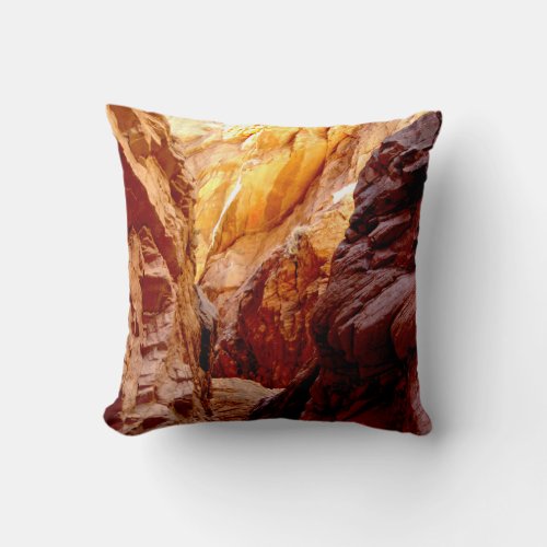 Rustic Southwest Slot Canyon Nevada Square Pillow