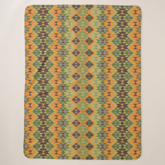 Rustic Southwestern Navajo Pattern Design Sherpa Blanket