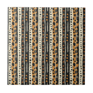 Rustic Southwestern Stripe Pattern (3) Ceramic Tile