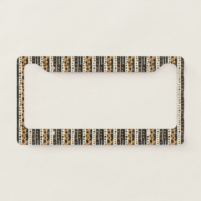 Rustic Southwestern Stripe Pattern (3) License Plate Frame (Front)