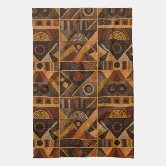 Rustic Southwestern Stripe Pattern (4) Kitchen Towel (Vertical)