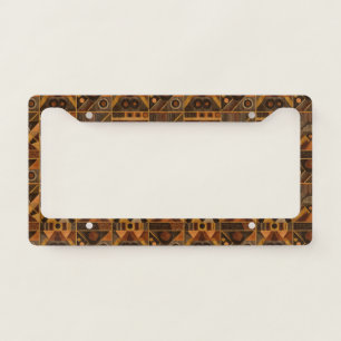 Rustic Southwestern Stripe Pattern (4) License Plate Frame