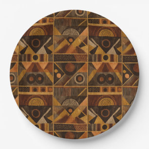 Rustic Southwestern Stripe Pattern (4) Paper Plates