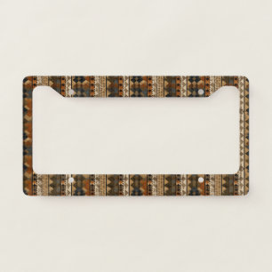 Rustic Southwestern Stripe Pattern (5) License Plate Frame