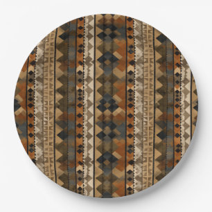 Rustic Southwestern Stripe Pattern (6) Paper Plates