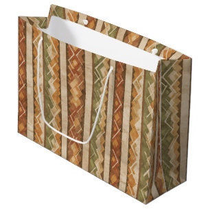 Rustic Southwestern Stripe Pattern (7) Large Gift Bag