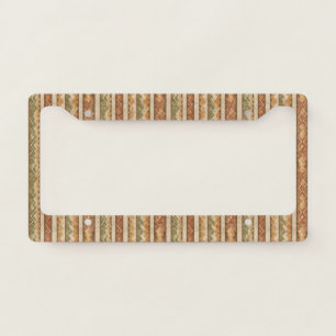 Rustic Southwestern Stripe Pattern (7) License Plate Frame