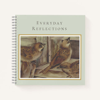 Rustic Sparrow Notepad - Nature Inspired Everyday Notebook
