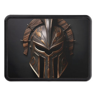 Rustic Spartan mask Hitch Cover