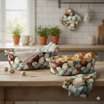 Rustic Speckled Easter Eggs &amp; Spring Flowers  Fabric