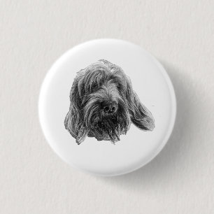 Rustic Spinone Badge Button