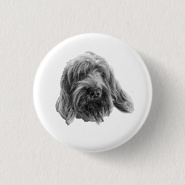 Rustic Spinone Badge Button (Front)