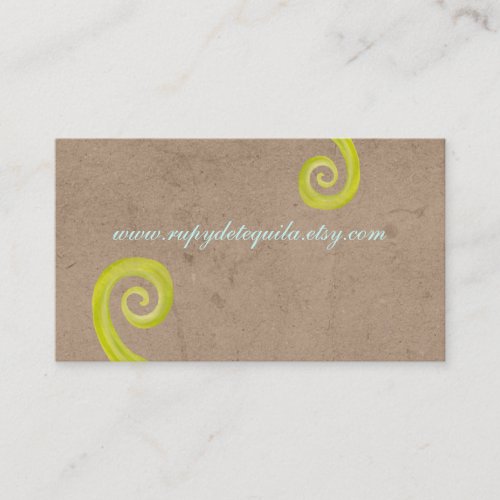 Rustic Spiral chalkboard Vintage Green Business Card