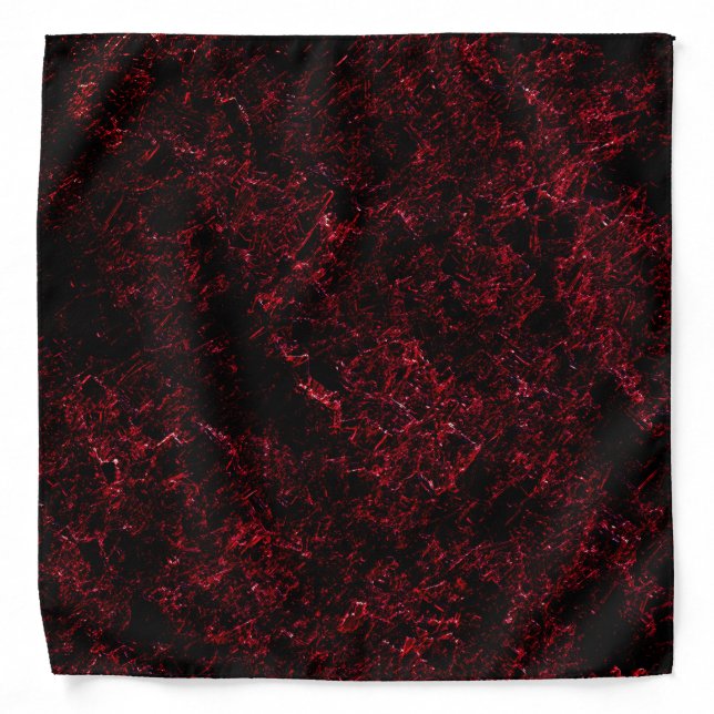 Rustic spongy red on dark red background bandana (Front)