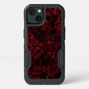 Rustic spongy red on dark red background iPhone 13 case