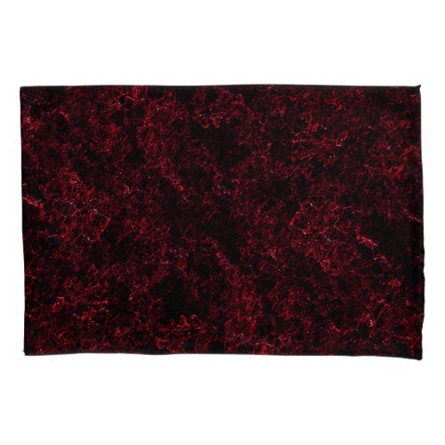 Rustic spongy red on dark red background pillow case