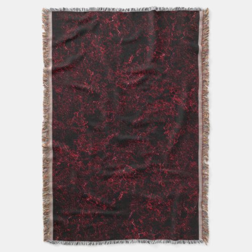 Rustic spongy red on dark red background throw blanket