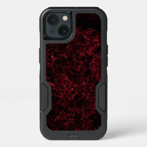 Rustic spongy red upon dark red background iPhone 13 case