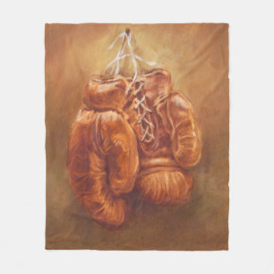 Rustic Sports Boxing Glove Fleece Blanket