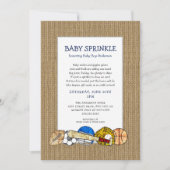 Rustic Sports BOY baby sprinkle with cute poem Invitation (Front)