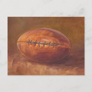 Rustic Sports Football Postcard