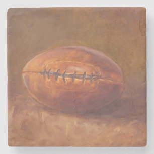 Rustic Sports Football Stone Coaster