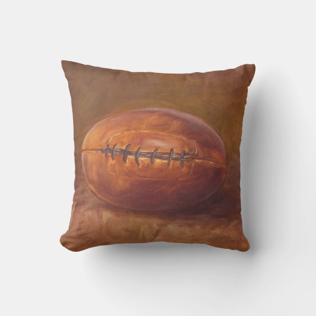 Rustic Sports | Football Throw Pillow (Front)