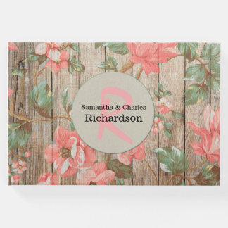 Rustic Spring Blooms Wedding Guest Book