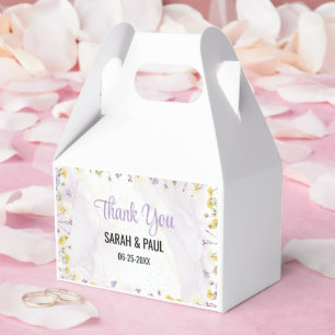 Rustic Spring Floral Elegant Wedding Favor Boxes