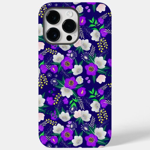 Rustic Spring Pansy Flowers Bouquet Case_Mate iPhone 14 Pro Max Case