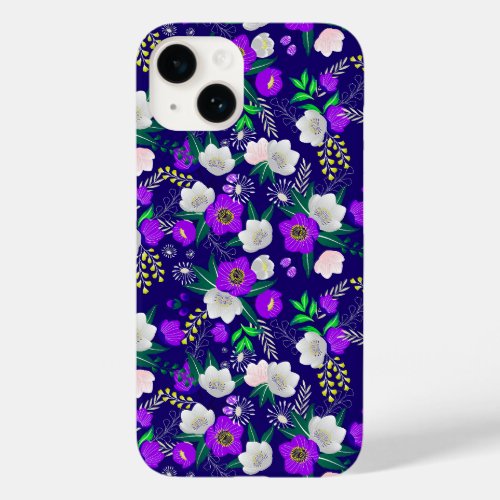 Rustic Spring Pansy Flowers Bouquet Case_Mate iPhone 14 Case