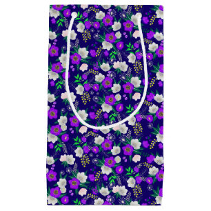 Rustic Spring Pansy Flowers Bouquet Small Gift Bag