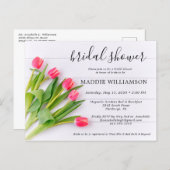 Rustic Spring Tulips Bridal Shower Invitation (Front/Back)