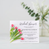 Rustic Spring Tulips Bridal Shower Invitation (Standing Front)
