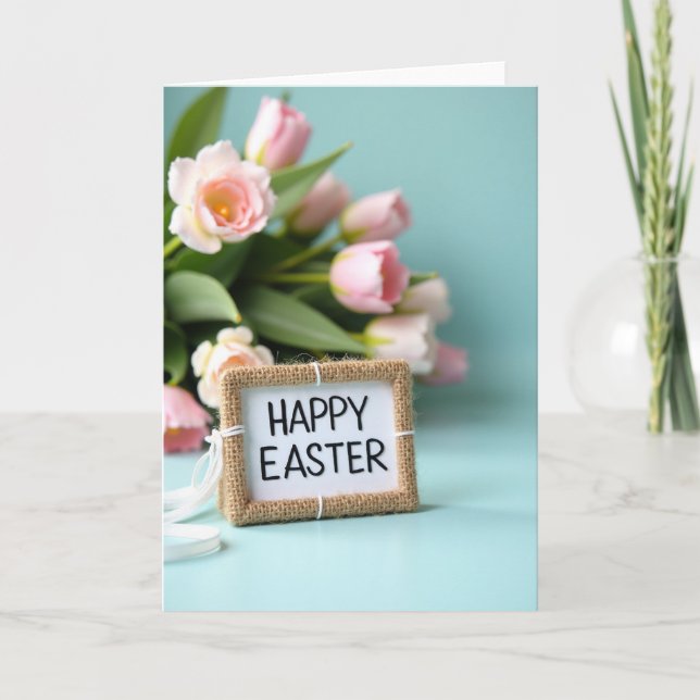 Rustic Springtime Joy Card (Front)