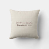 Rustic Square Pillow Apache Blessing Wedding Gift (Back)