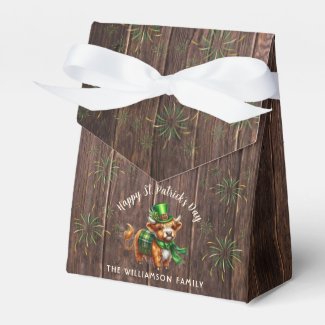 Rustic St. Patrick's Day Highland Cow Personalized