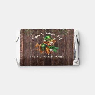 Rustic St. Patrick's Day Highland Cow Personalized
