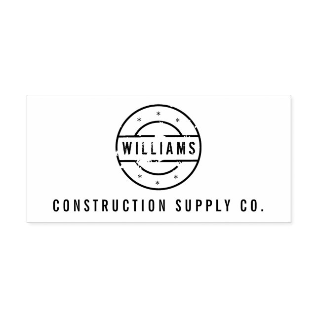 Rustic Stamped Logo Personalized Rubber Stamp (Imprint)