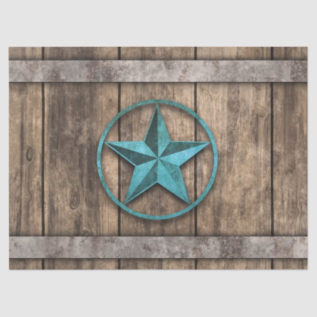Rustic Star (Barrel) Tissue Paper (Front)