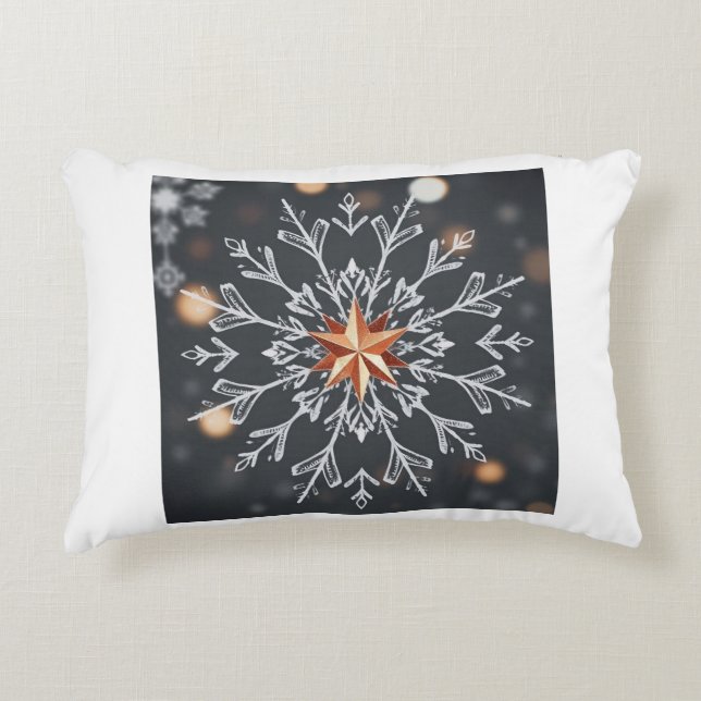 Rustic Star Glow Accent Pillow (Front)